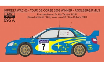 Decal – Subaru Impreza WRC SWRT - 2003 Tour de Corse winner - Solberg / Mills